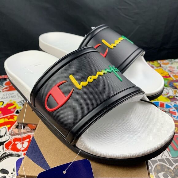 Champion IPO Squish Rainbow Womens Slides - Picture 1 of 7